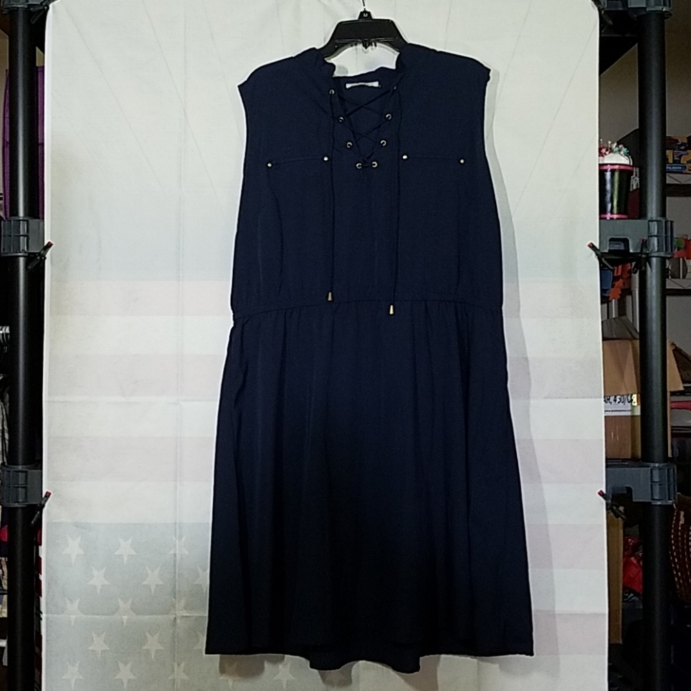 Speed Control 3x Dark Blue Sleeveless Dress